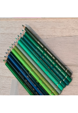 Kit Tons de Verde Polychromos C/12 Faber